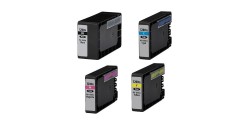 Complete set of 4 Canon PGI-1200XL High Yield Compatible Inkjet Cartridges